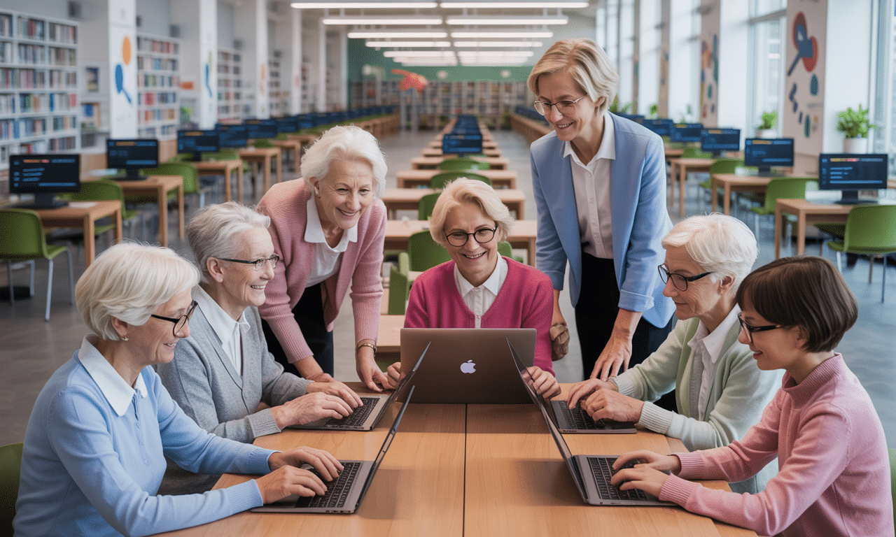 w finlandii babcie uczą programowania w bibliotekach, a projekt rozszerzył się już na 12 krajów, promując edukację technologiczną i międzypokoleniową współpracę.