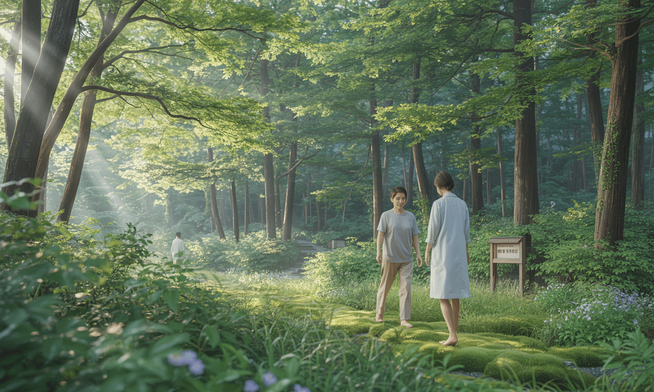 w japonii lekarze zalecają kąpiele leśne jako naturalną terapię w lasach terapeutycznych, oferując alternatywę dla tradycyjnych leków.