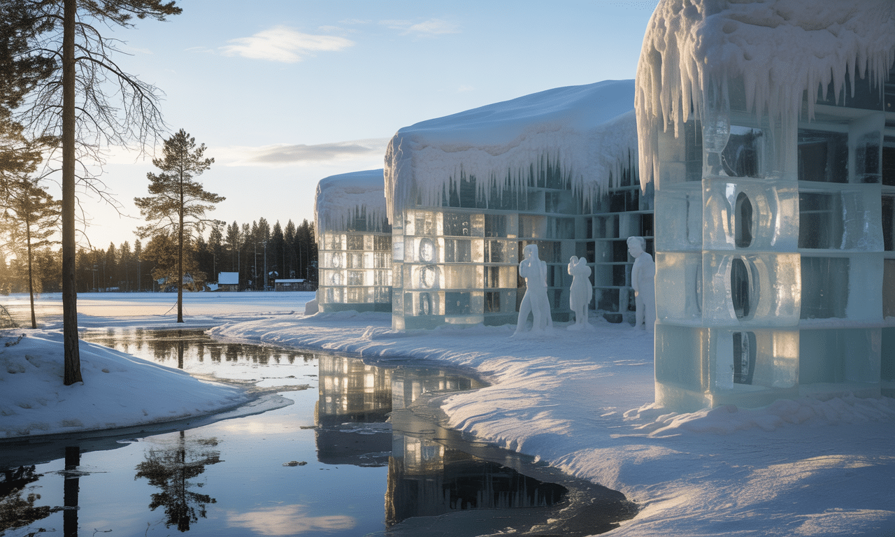 unikalny hotel lodowy w szwecji, który każdego wiosny topnieje, a zimą jest ponownie budowany, oferujący wyjątkowe doświadczenia w sercu zimy.