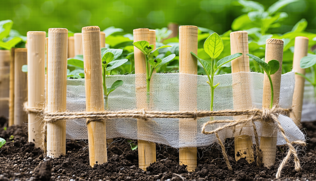 dowiedz się, jak w prosty sposób zabezpieczyć sadzonki przed wiatrem, używając drewnianych patyczków bez ponoszenia dodatkowych kosztów.