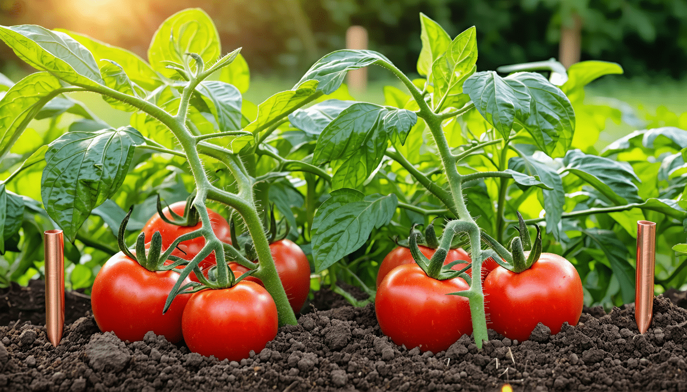 odkryj, jak wbiłam miedź obok pomidorów i dzięki temu nie pojawiły się żadne zarazy grzybowe przez cały sezon. sprawdzone sposoby na zdrowe i odporne rośliny.