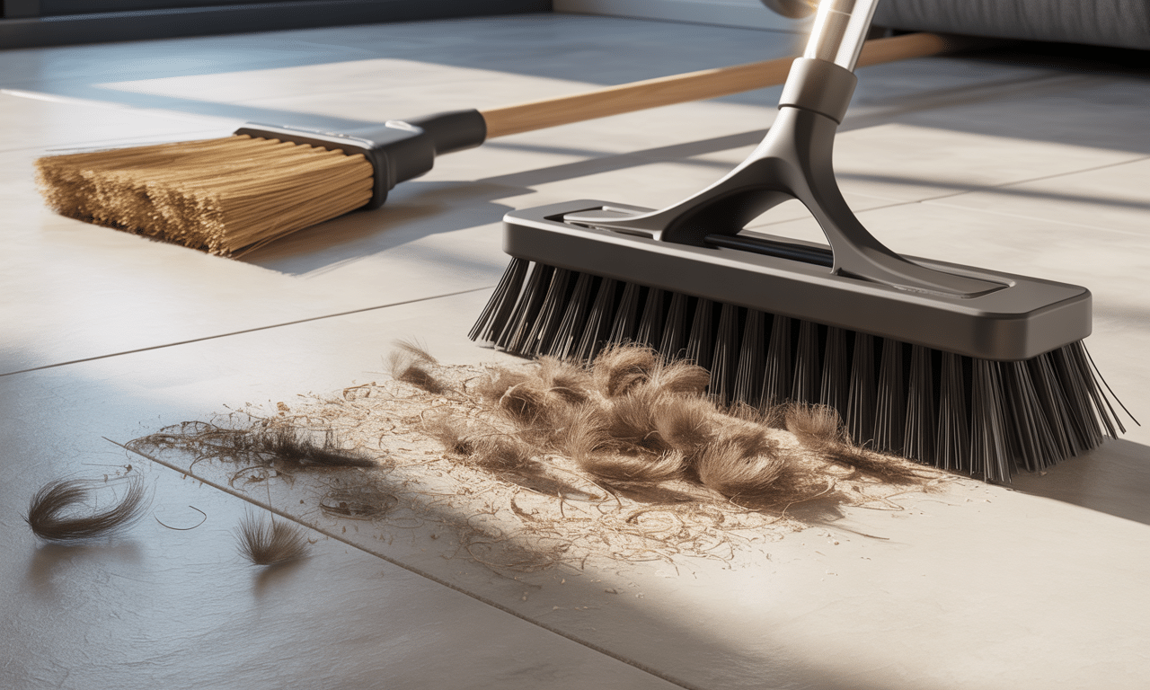 zamieniłam klasyczną miotłę na szczotkę gumową i odkryłam, że zbiera więcej kurzu i włosów, co ułatwia sprzątanie i poprawia efektywność codziennego utrzymania czystości.