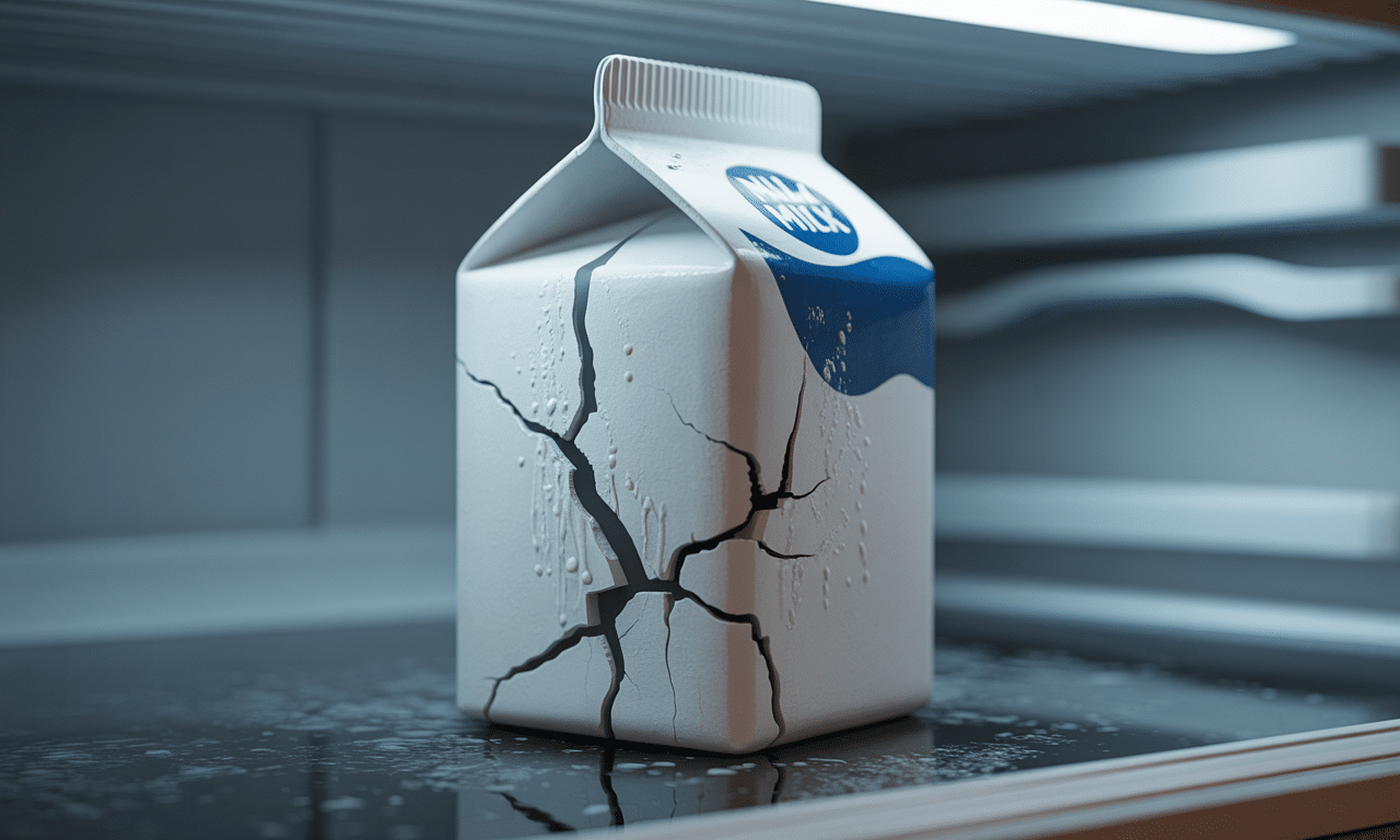 zamrażałam mleko w kartonie i nie wiedziałam, że może pęknąć i zmienić konsystencję. dowiedz się, jak prawidłowo mrozić mleko, aby uniknąć tych problemów.