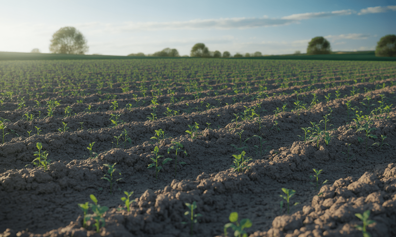 zasiałam gorczycę jako nawóz zielony po zbiorze, dzięki czemu ziemia była miękka i żyzna na wiosnę, poprawiając strukturę i żyzność gleby dla lepszych plonów.