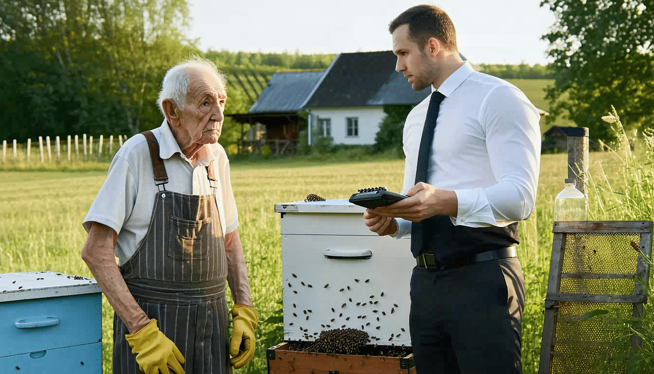 zła wiadomość dla emeryta – fiskus traktuje go jak profesjonalnego rolnika za udzieloną pomoc pszczelarzowi, co może prowadzić do nieoczekiwanych konsekwencji podatkowych.