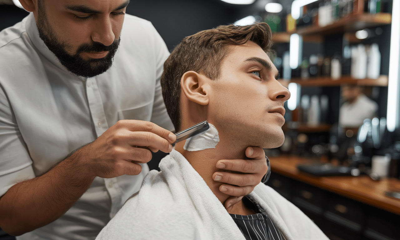 barberzy wyjaśniają, jak golić szyję, aby uzyskać najczystszy efekt bez podrażnień. dowiedz się sprawdzonej metody na gładką i zdrową skórę po goleniu.