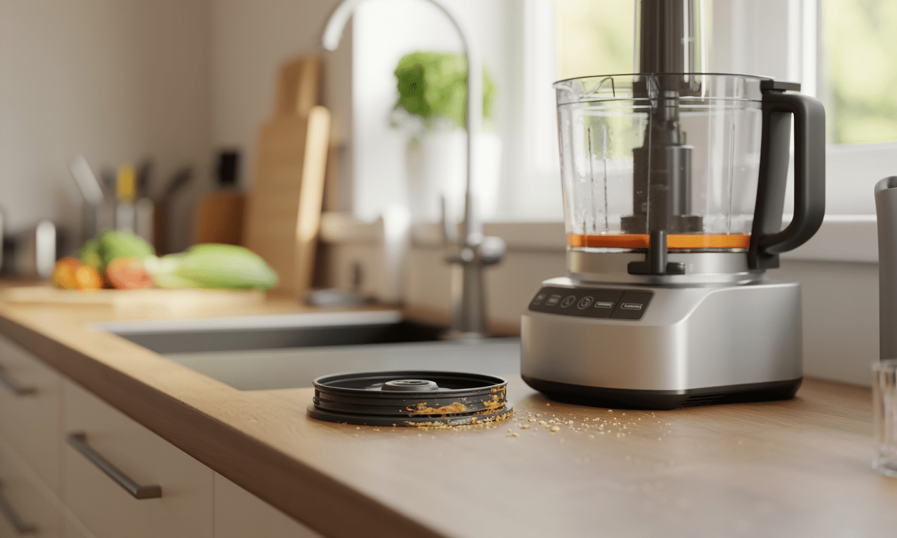 dowiedz się, jak skutecznie czyścić robota kuchennego, zwłaszcza uszczelki, które często zbierają resztki jedzenia, nawet jeśli myjesz go od razu po użyciu.