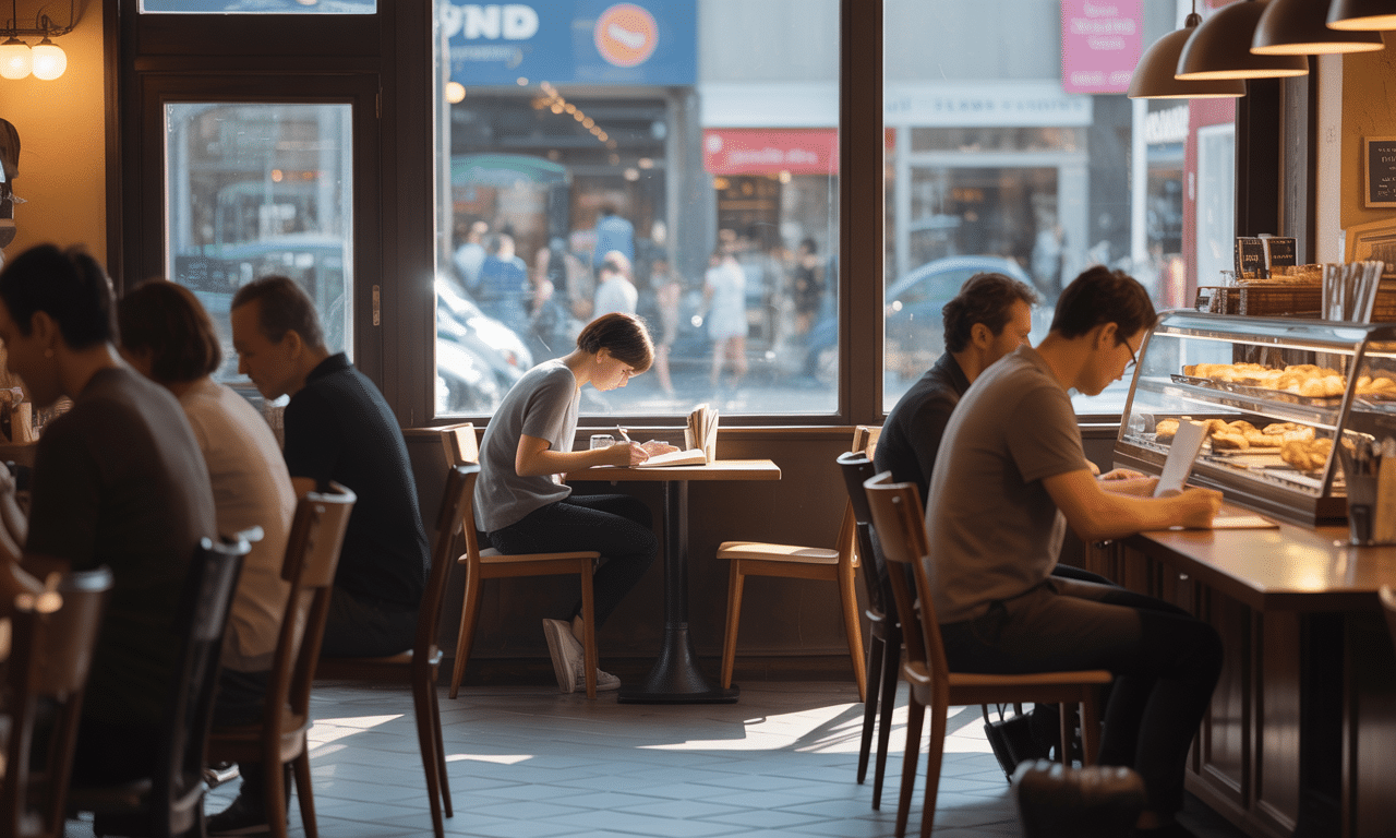 dowiedz się, dlaczego osoby ceniące samotne chwile w kawiarni nie czują się samotne i odkrywają potrzebę »publicznej samotności« jako formę relaksu i kontaktu z otoczeniem.