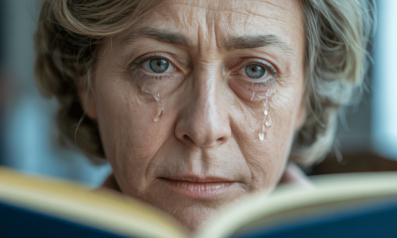 mam 63 lata i zauważyłem, że moje oczy łzawią bardziej podczas czytania. dowiedz się więcej o produkcji łez odruchowych i jak z wiekiem nasila się ten proces.