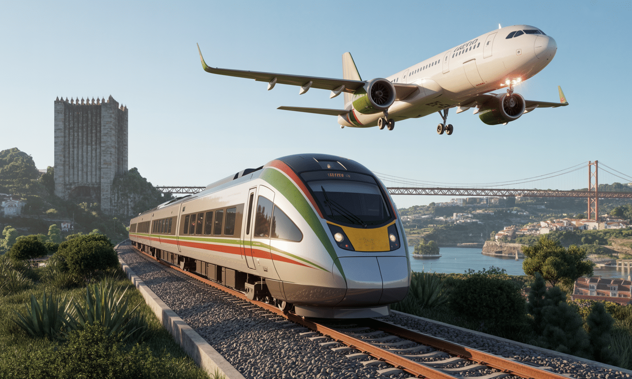 portugalia wprowadziła zakaz lotów krajowych trwających krócej niż 2,5 godziny pociągiem, promując bardziej ekologiczne podróże koleją.
