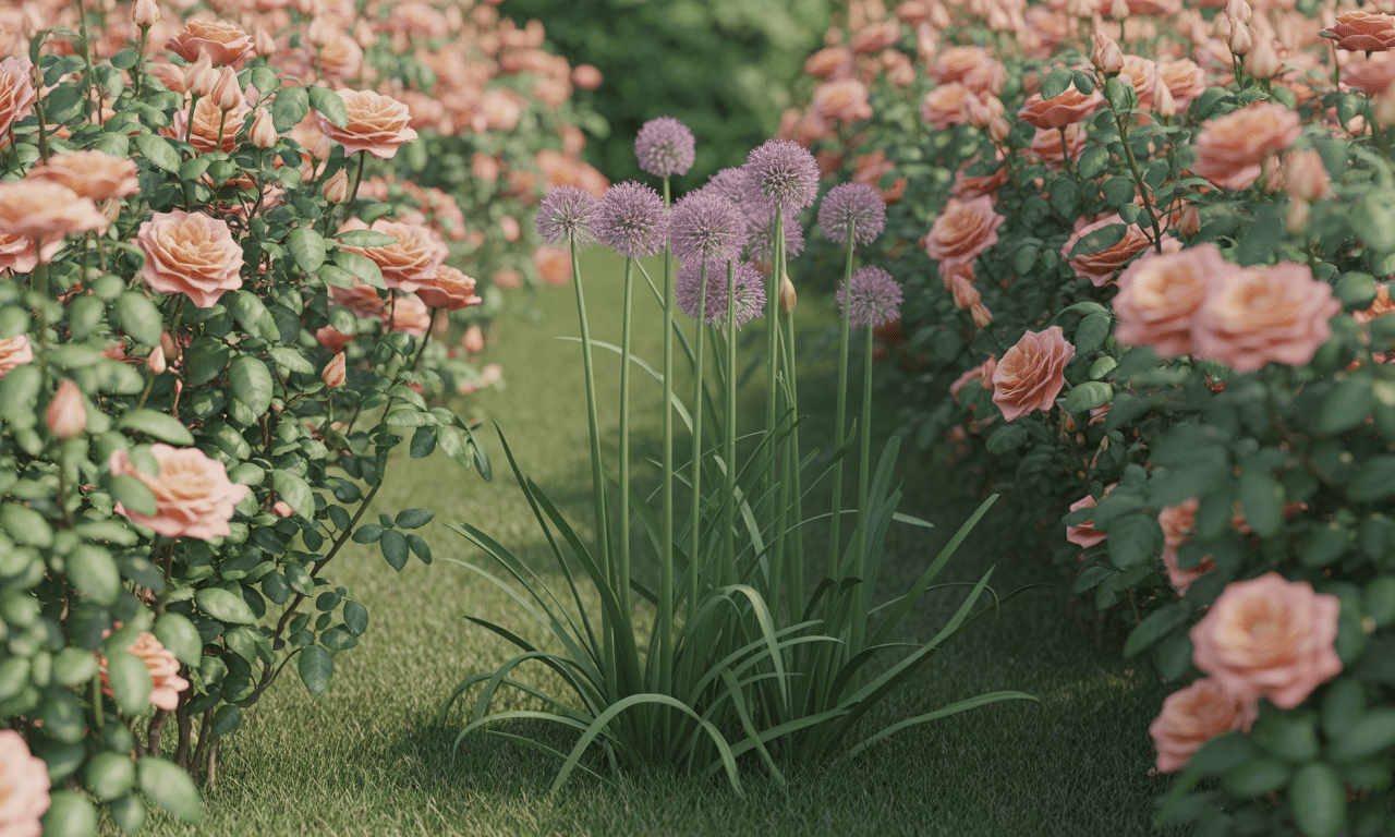 posadziłam czosnki ozdobne między różami – piękne, odporne na mszyce i kwitnące do późnego lata. sprawdź, jak stworzyć efektowny i trwały ogród pełen kolorów!