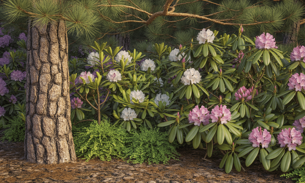 posadziłam rododendrony pod sosną, gdzie kwasowość gleby stworzyła im idealne warunki do wzrostu bez konieczności nawożenia. odkryj, jak naturalne środowisko sprzyja zdrowiu i pięknu roślin.