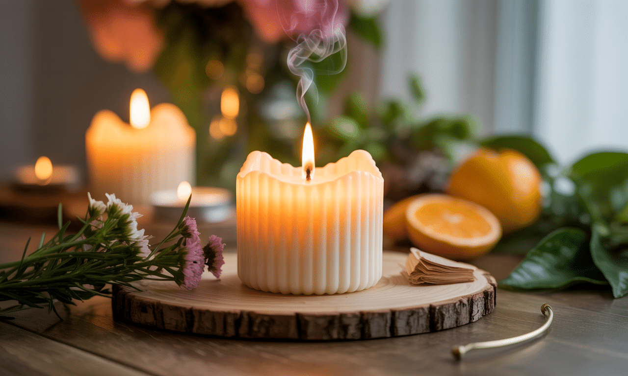przestałam używać świeczek zapachowych z parafiny – wosk sojowy pachnie lepiej i nie dymi, co sprawia, że moje wnętrze jest bardziej przyjemne i zdrowsze.