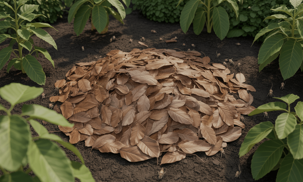 przestałam wyrzucać liście orzecha – dowiedz się, jak naturalnie odstraszać szkodniki, rozkładając je na grządce w ogrodzie.