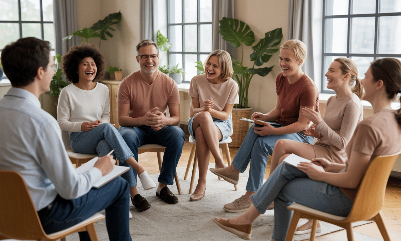 psycholog obserwuje, że osoby potrafiące śmiać się z siebie cechują się wyższą odpornością psychiczną, co wpływa pozytywnie na ich zdrowie psychiczne i radzenie sobie ze stresem.