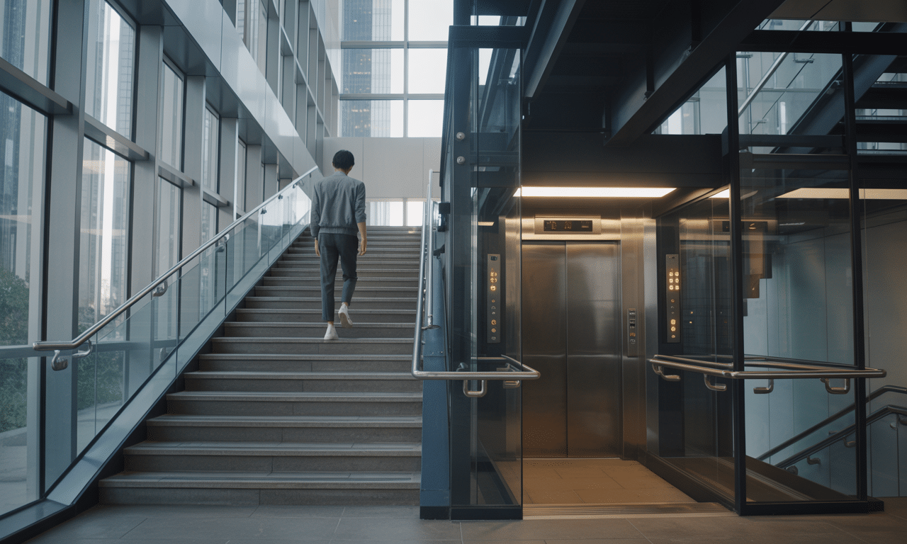 dowiedz się, dlaczego osoby wybierające schody zamiast windy wykazują silniejszą siłę woli dzięki najnowszym odkryciom psychologii.