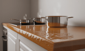 dowiedz się, jak stawianie garnków bez podkładek na drewnianym blacie może uszkodzić lakier i jak tego uniknąć, aby zachować piękno swojej kuchni.