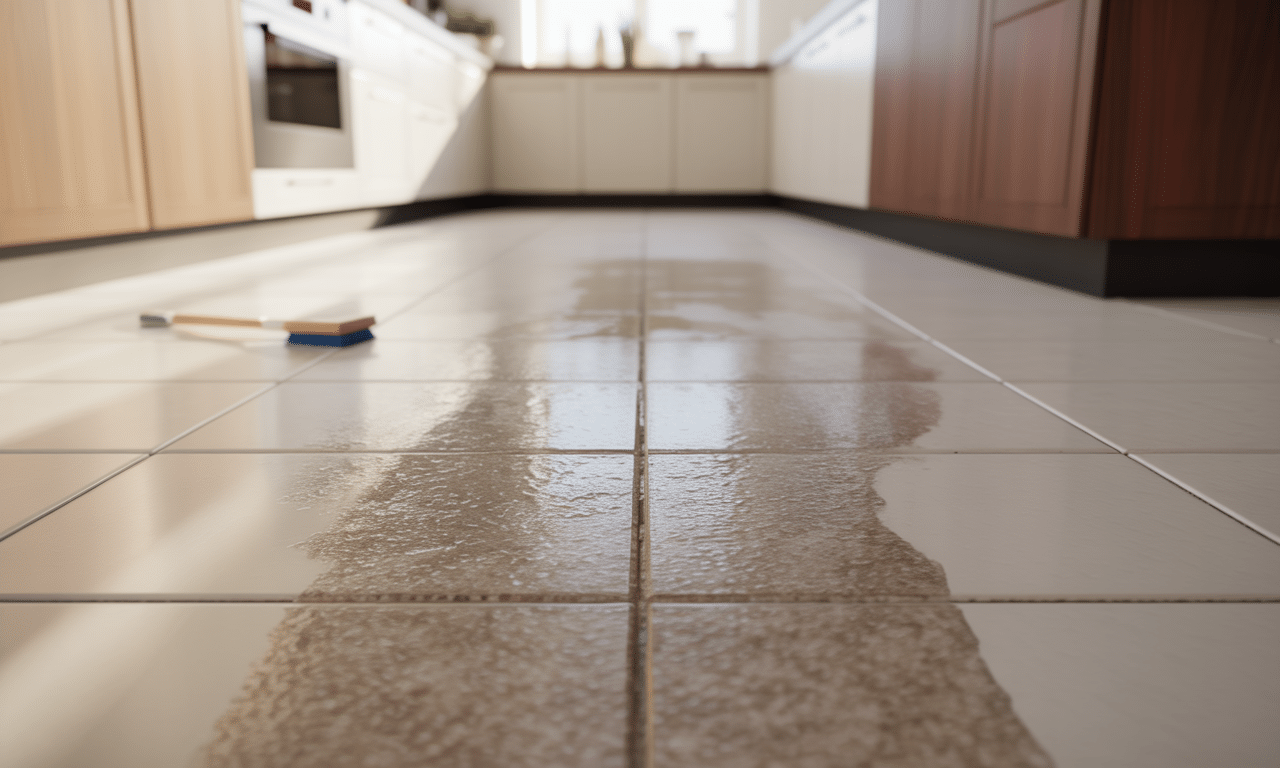 ten trik ułatwia czyszczenie trudnego miejsca między kafelkami w kuchni, sprawiając, że zabieg staje się prostszy i bardziej efektywny.