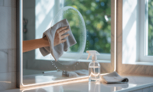 ten prosty trik z białym octem i wodą pozwala na idealne czyszczenie lustra bez smug, skuteczniej niż tradycyjne płyny do szyb.