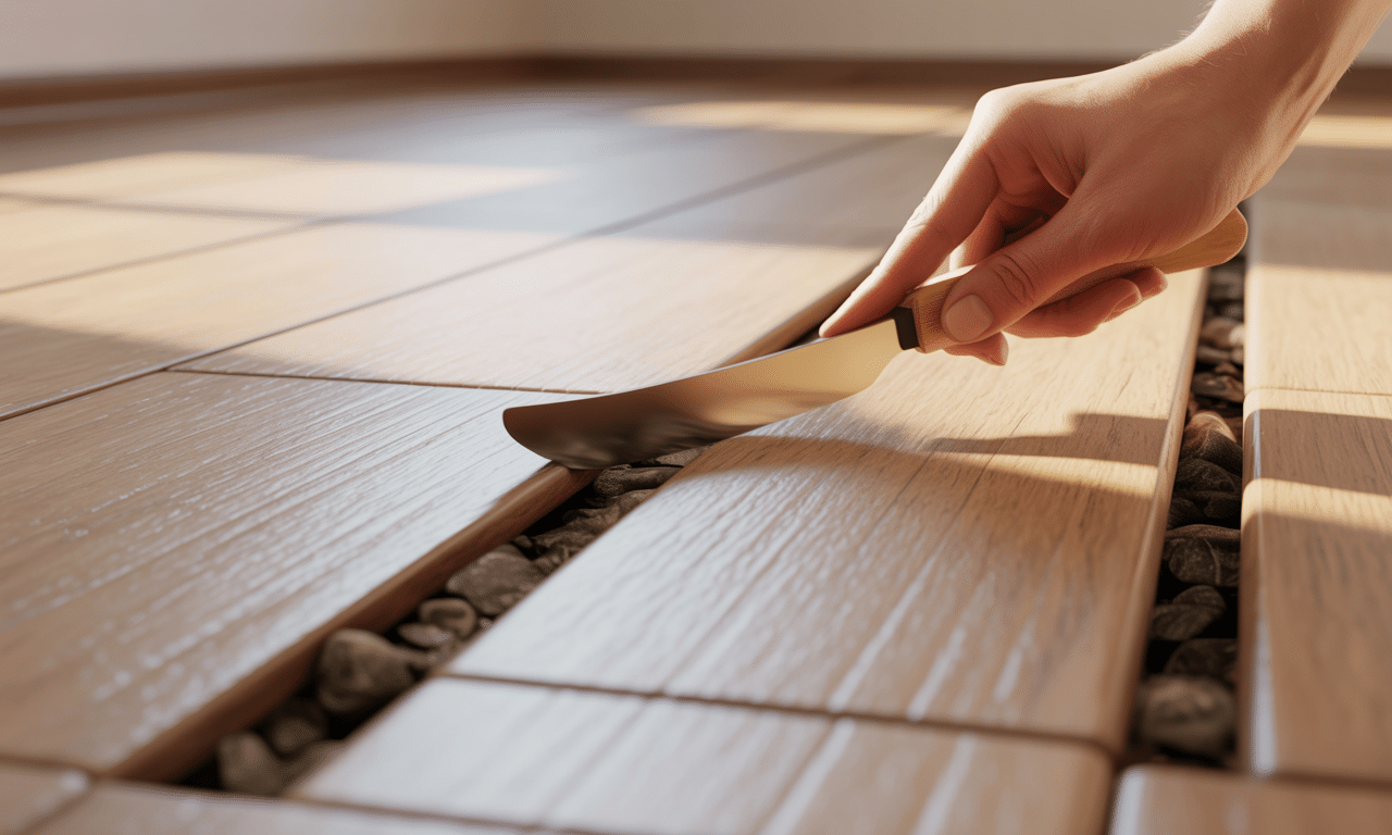 sprawdź prosty trik z użyciem noża masłowego, który pomoże skutecznie wyczyścić szczeliny w drewnianej podłodze i odświeżyć jej wygląd.