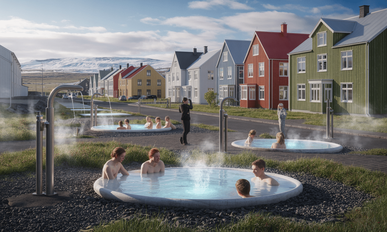 w islandii każdy obywatel korzysta z darmowego dostępu do geotermalnej gorącej wody, co zapewnia ekologiczne i ekonomiczne korzyści dla całego kraju.
