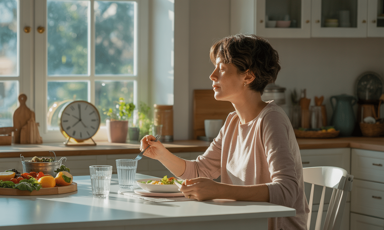 według psychologii, osoby jedzące posiłki o stałych porach cieszą się bardziej stabilnym nastrojem i lepszym samopoczuciem emocjonalnym.