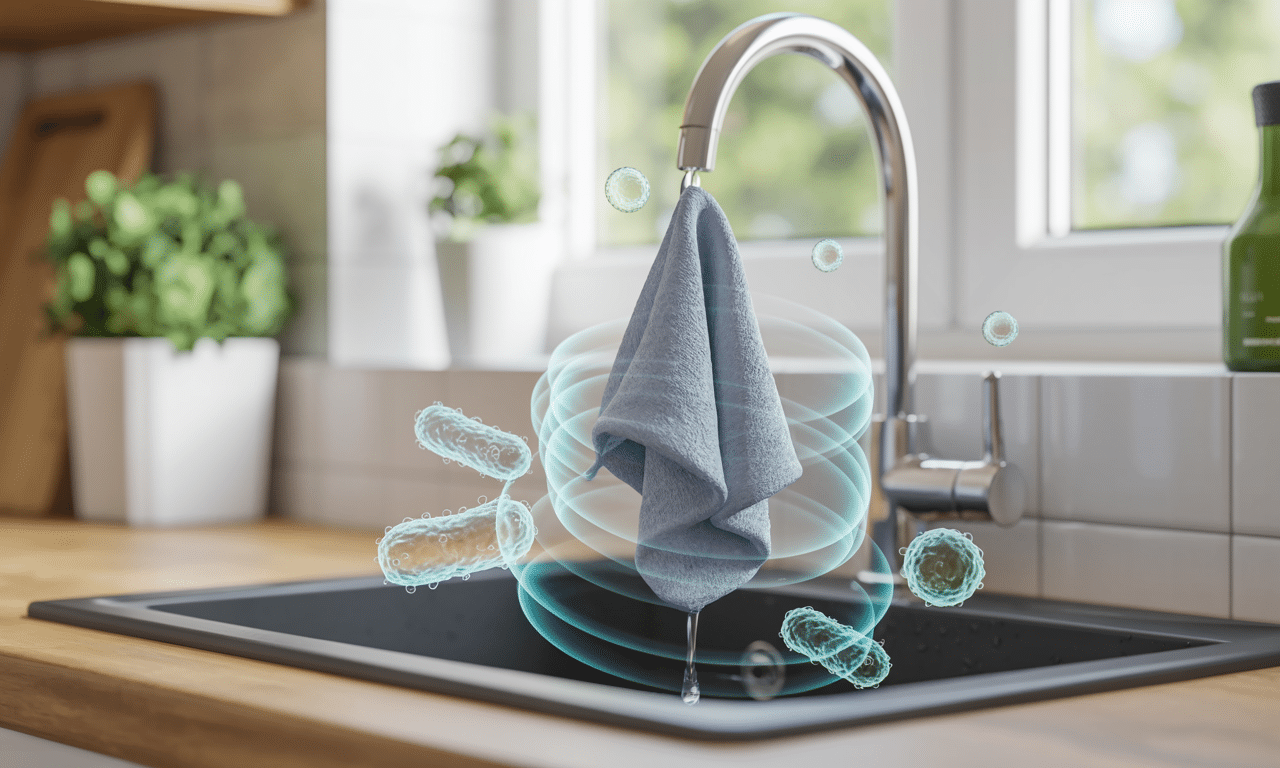 dowiedz się, dlaczego wieszanie mokrej ścierki na kranie może być źródłem bakterii w kuchni i jak uniknąć zagrożeń dla zdrowia.