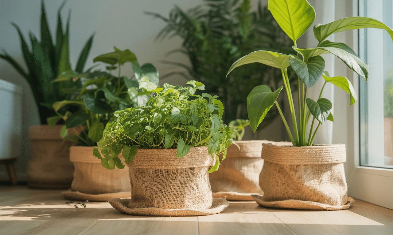 wymieniłam plastikowe doniczki na jutowe torby – korzenie roślin oddychały lepiej, co przyspieszyło ich wzrost. odkryj naturalny sposób na zdrowsze i silniejsze rośliny.